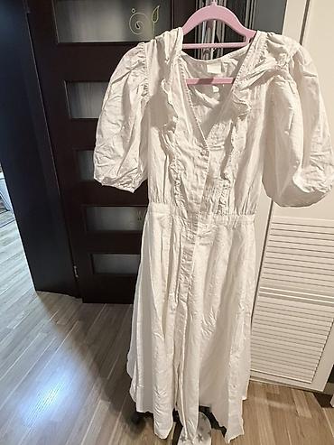 mexmer parca: Yenidir -XS Ağ rəngli, uzun qadın donu. - Model: romantik üslub, V — 1