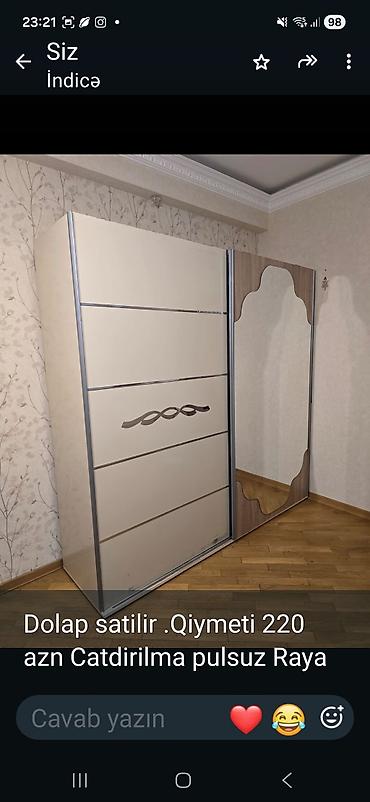kombi şkafı: Sürgülü qapılı geyim dolabı - Material: MDF/laminat kombinasiya — 1