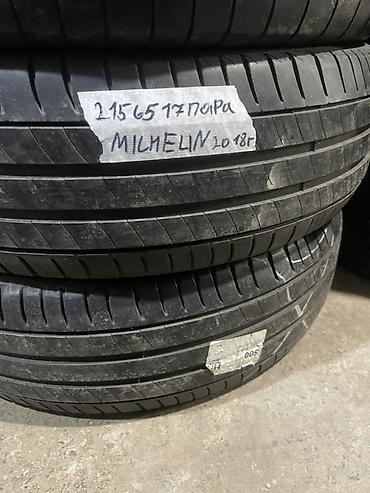 21565 r17 лето: Шины 215 / 65 / R 17, Лето, Б/у, Пара, Легковые, Michelin — 1