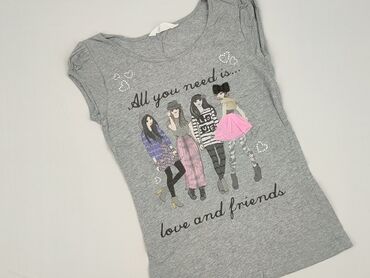 koszula z aplikacjami: T-shirt, H&M, 12 years, 146-152 cm, condition - Very good