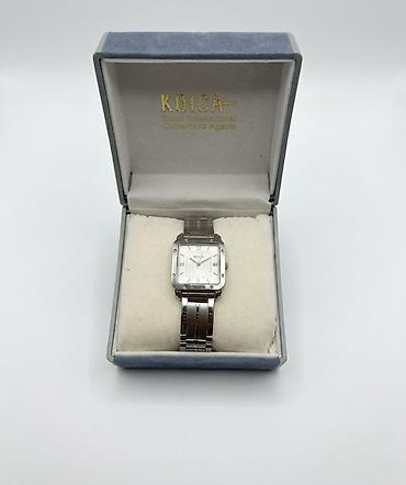 Zərgərlik dəstləri: KOICA qol saatı - Klassik kvadrat korpuslu, gümüşü rəngdə metal — 1