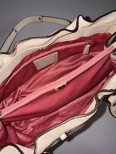 leather: Классическая сумка, Coach, Материал: Натуральная кожа, Застежка на молнии, Женские, Б/у — 4