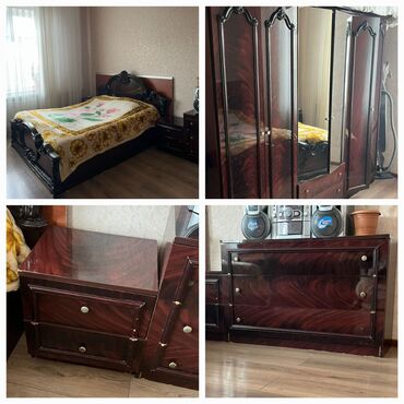Divan və masa dəstləri: İkinəfərlik çarpayı, Dolab, İşlənmiş
