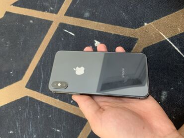 Apple iPhone: IPhone X, Скидка 10%, Б/у, 64 ГБ, Jet Black, Зарядное устройство, Защитное стекло, Чехол, 77 %