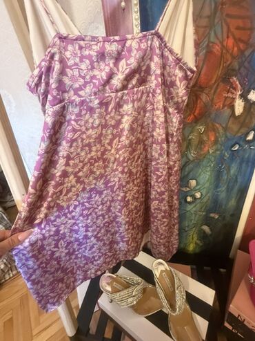 Haljine: PULL&BEAR XL, bоја - Ljubičasta, Na bretele — 4