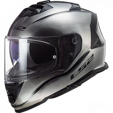 trocikl za decu: LS2 integralna kaciga – sportsko-turing dizajn, saten sivo/metal — 2