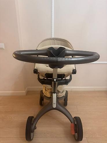 коляс: Детская прогулочная коляска Stokke Xplory (бежевый текстиль) - — 2