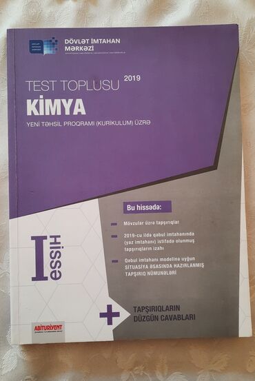 kimya test toplusu pdf: Dim Kimya test toplusu 1ci hissə (2019) Səliqəlidir. Metrolara