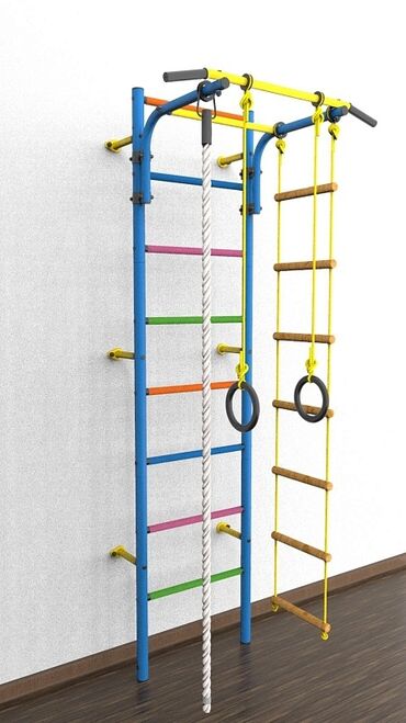 гимнастический турник: Шведские стенки с массажными ступенями Цвет ступеней:разноцветный