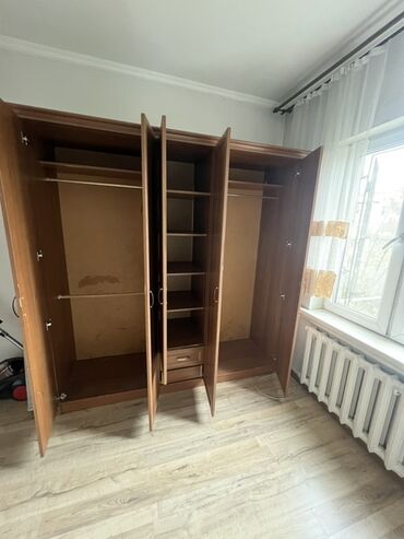 кровать для девочке подростка: Шкаф для одежды, Б/у, Прямой, МДФ