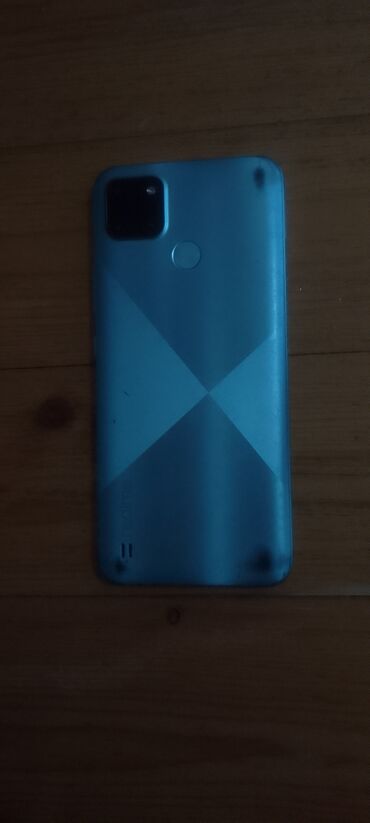 телефон для пожилых fly: Realme C21, 64 ГБ, цвет - Синий, Отпечаток пальца