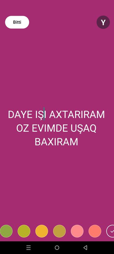 daye iş elanları: Dayə