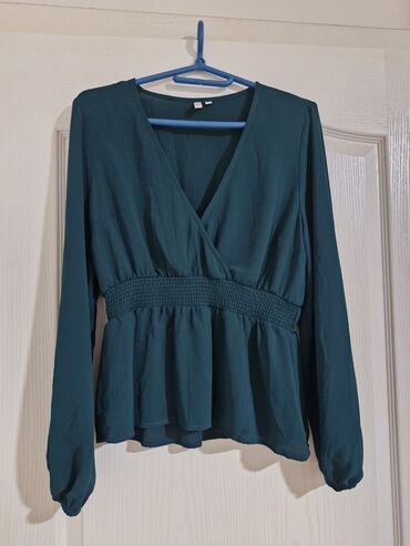čipkane bluze: S (EU 36), Polyester, Single-colored, color - Green