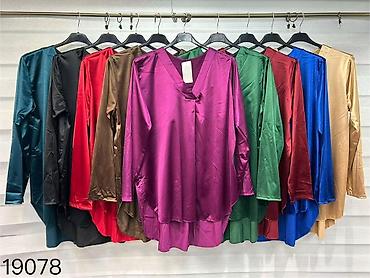 saten bluze: Svilena bluza sa V-izrezom za plus-size dame 2100din Velicine do xxl — 10