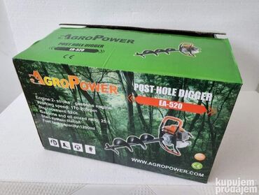 Ostali alati i mašine: Prodajem nov i kvalitetan benzinski bušač rupa. Snaga: 52 CC Model — 4