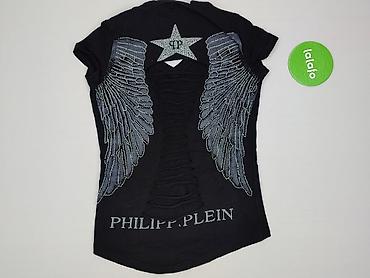 czarne botki: Philipp Plein, T-shirt damski, rozmiar S — 3