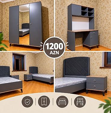Uşaq/yeniyetmə otağı üçün mebel dəsti – 1200 AZN Dəst tərkibi: - 2