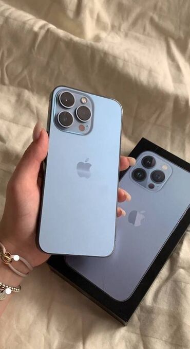 iphone 13 pro max bishkek: IPhone 13 Pro Max, Б/у, 256 ГБ, Sierra Blue, Защитное стекло, Кабель, Коробка, 87 %