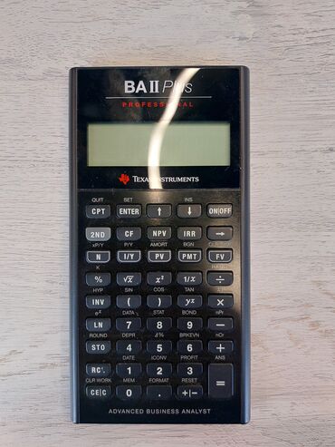 ofis kreslolari: Texas Instruments BA II Plus Professional Financial Calculator