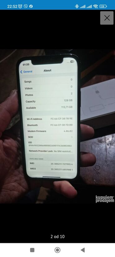 Apple iPhone: Apple iPhone iPhone 12, 128 GB, Pacific Blue, Otisak prsta, Bežični punjač, Face ID — 2