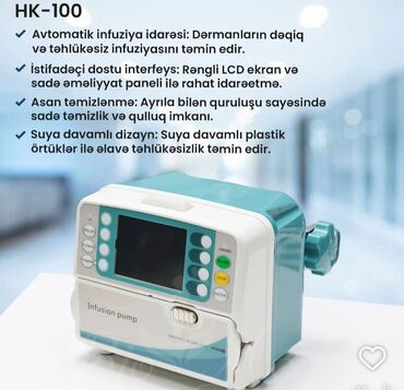 Çəngəllər: İnfuzomat. İnfuziyon pompası HK-100 infuziya pompası - Avtomatik