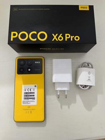 поко хз: Poco X6 Pro 5G, Колдонулган, 256 ГБ, түсү - Сары, 2 SIM