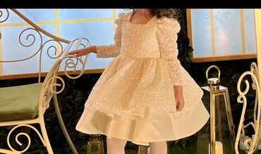 detskoe khlopkovoe plate: Детское платье цвет - Белый