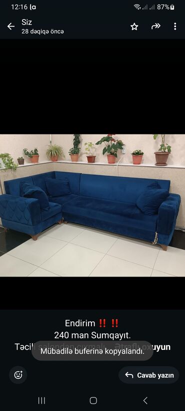 xacmaz mebel salonlari: Künc divan
