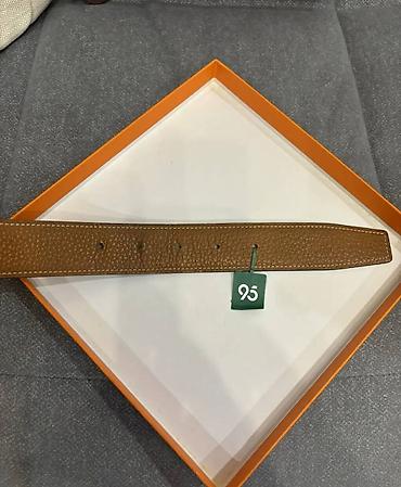 Аксессуары: Ремень Hermès с пряжкой «H» - Комплектация: фирменная оранжевая — 5