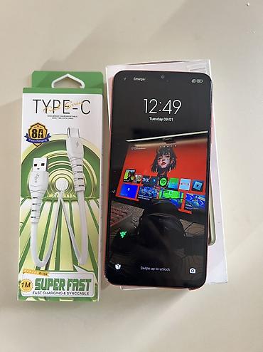 redmi turbo: Redmi 9T, 128 GB, rəng - Qırmızı, Face ID — 1