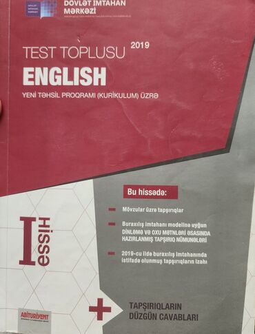 3 cu sinif testleri ingilis dili: Ingilis dili DIM test topluları( 2019 cu il)Ikisi birlikdə 8 manat