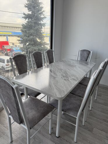 Кухонные столы и стулья: Кухонный стол и стул, цвет - Серый — 11