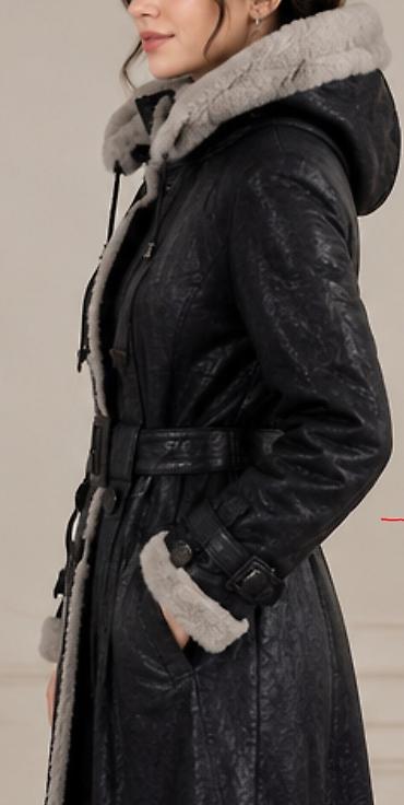 ucuz paltolar: 🧥 Qadın üçün natural dəri dublenka 🔊 qara miniparıltılı natural dəri 👌 — 1