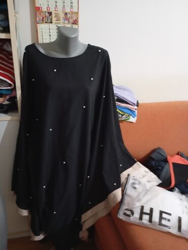 midi haljine h: Arizzo 2XL (EU 44), color - Black, Oversize, Short sleeves