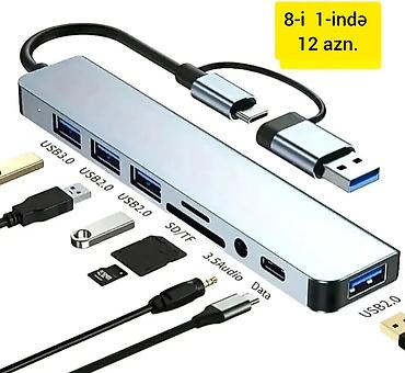 Digər ehtiyat hissələri: Çoxfunksiyalı KART OXUYUCU ADAPTERİ. SD, TF, CF kartları, eləcə də — 10