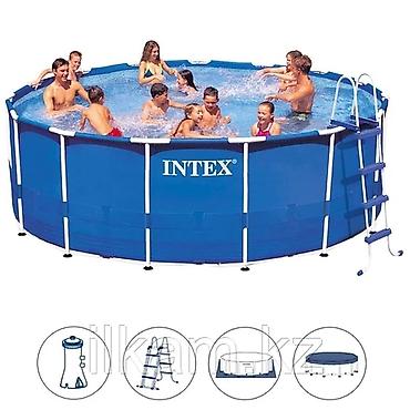 Intex karkaslı hovuz – dairəvi model Xüsusiyyətlər: - Marka/model