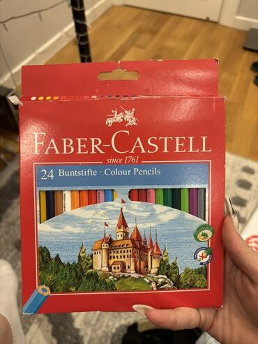 Ütüləmə lövhələri: Faber-Castell rəngli karandaş dəsti – 24 rəng - Brend: Faber-Castell