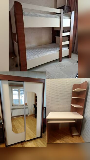 işlenmiş mebiler: Gənc yataq dəsti Satılır 480₼ Dəstə daxildi 2 mərtəbəli çarpayı