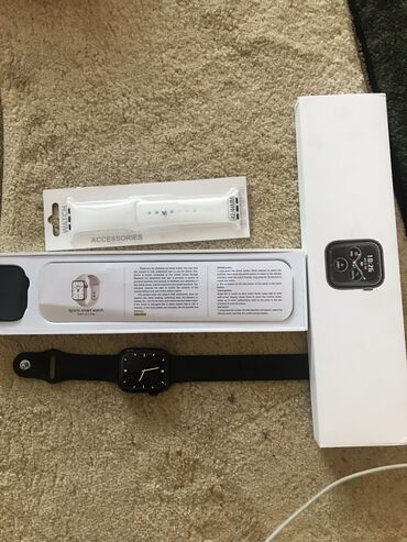 ремешок для ipod nano 6: Новенький смарт часы плёнку не снимал, чёрный цвет Зарядка каробка