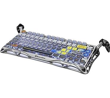steelseries apex m400: GravaStar Mercury K1 Pro Space Silver mexaniki klaviatura – futuristik — 2