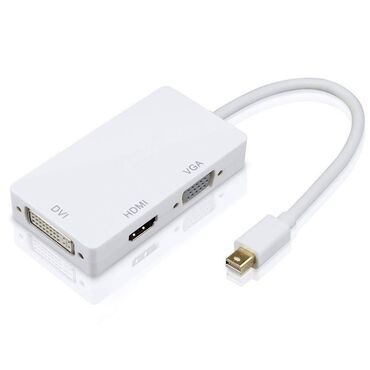 кабели и переходники для серверов hd mini sas sas hdd: Конвертер mini Displayport / Thunderbolt (male) в VGA + HDMI + DVI-I