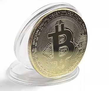 btc: Bitcoin Металлическая монета BTC Биткоин в пластиковом кейсе — 2
