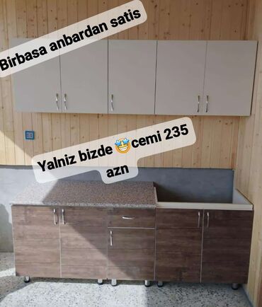 Mətbəx mebeli: Metbex mebeli 2 metr birbasa anbardan cemi 235 azn unvan Razin