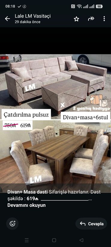 Dolablar: Künc divan