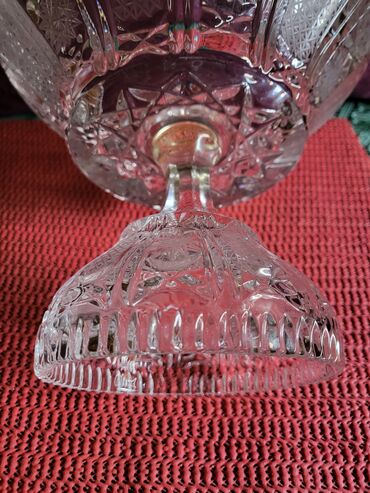 Ostalo posuđe: Bombonijera nova,rucni rad,kristal,led kristal Zajecar 70te — 14