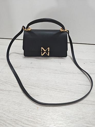 furla candy bag: Predivna crna MONA torba od prirodne junece koze Dimenzije - 25 x 13 — 1