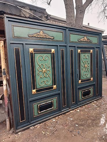 darvaza qapıları: Dəmir qapı dəsti – dekorativ döymə elementli - Material: qalın metal — 1