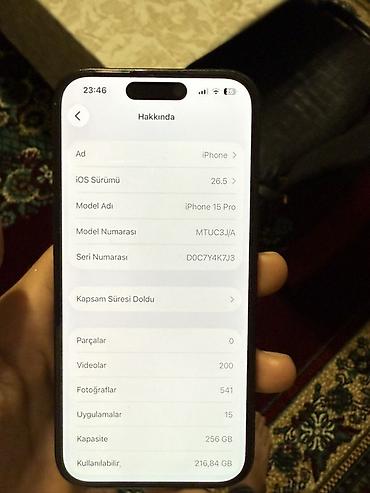 samsun a17: IPhone 15 Pro, 256 GB, Black Titanium, Face ID — 4