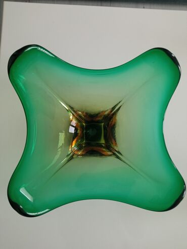 Stare vaze i dekor: Murano Sommerso XXL činija Frateli Toso, prečnik35 cm u osnovi prečnik — 2