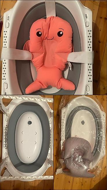hamam dekoru: Uşaq üçün qatlanan vanna və yumşaq vanna yastığı (hamam oturacağı) — 1